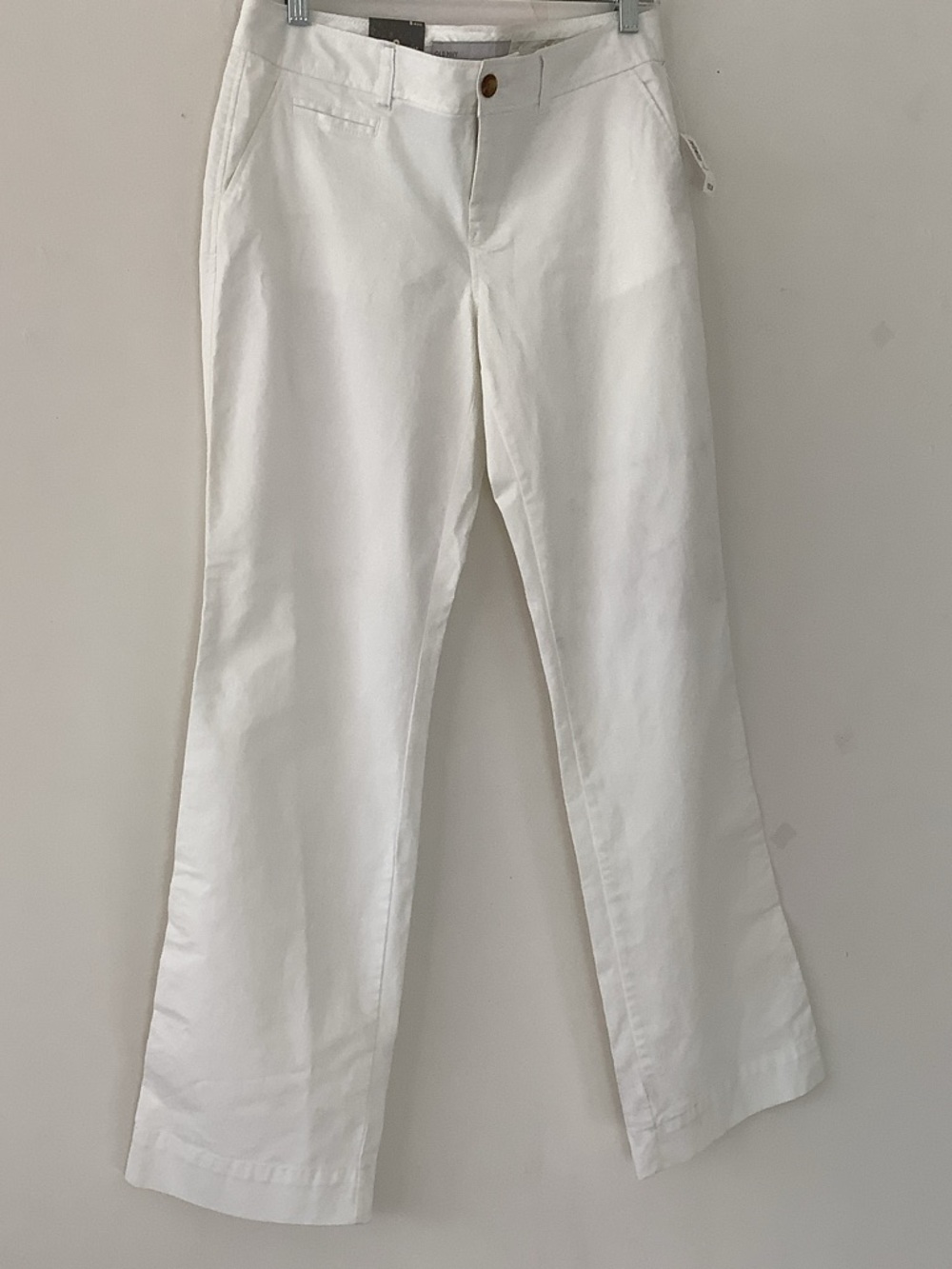 Old Navy The Perfect Khakis Classic White Boot Cut Cotton Stretch Pants